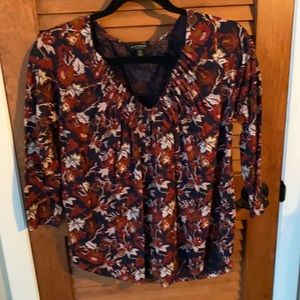 Lucky Brand Top with gathered neckline S/P